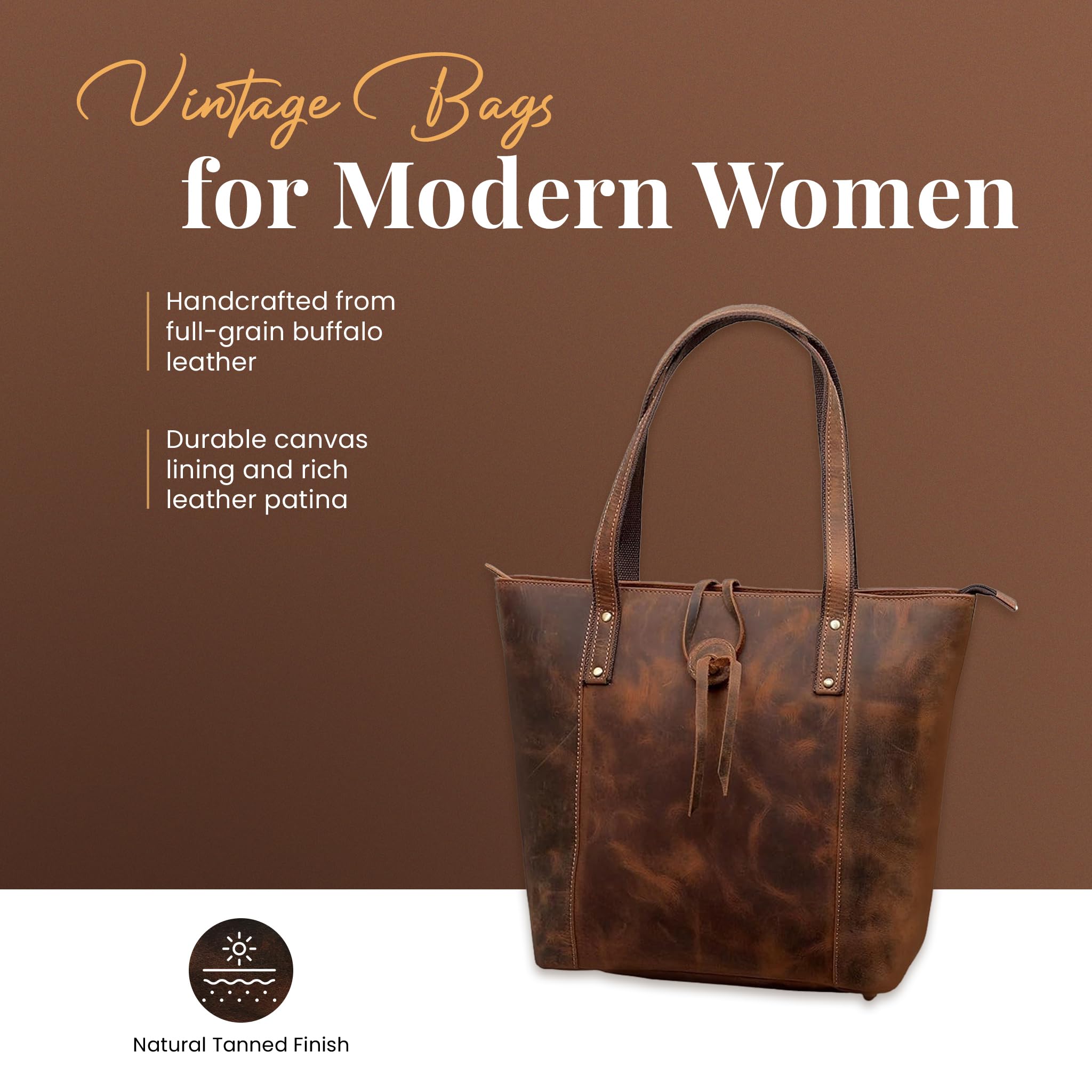 Firu-Handmade Leather Purse for Women Leather Tote Bag Satchel Vintage Genuine Leather Purses for Women Handbag Office Casual