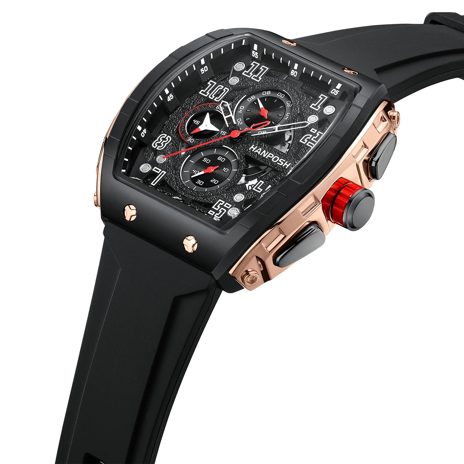 LN LENQIN Montres pour Hommes Montre Le chronomètre pour Hommes 30m Montres de Poignet Militaire imperméables avec rétroéclairage/Alarme/minuterie/Date