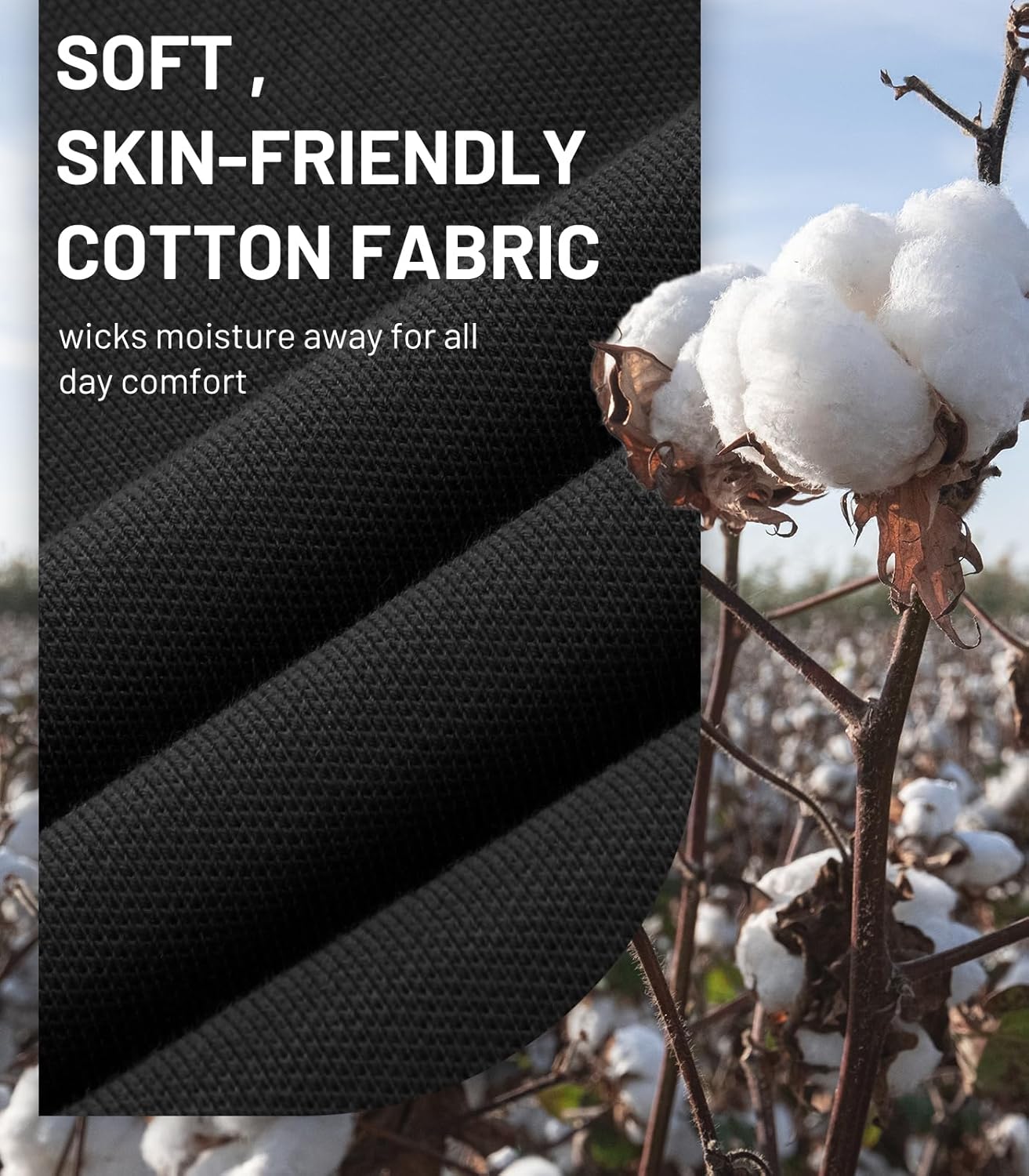 MIER Polo Shirts for Men Cotton Short Sleeve Golf Tennis Collared Shirt for Casual Work Travel, 3 Buttons, Ultra Soft - Image 4