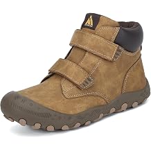 Mishansha Unisex-Child Outdoor Ankle Hiking Boots Boys Girls Trekking Walking Shoes with Hook and Loop