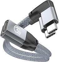Vista 15 de UseBean Cable de extensión USB C en ángulo recto de 0.6 pies, 90 grados USB-C 3.2 Gen 2 20Gbps macho a hembra tipo C 4K cable extensor de video