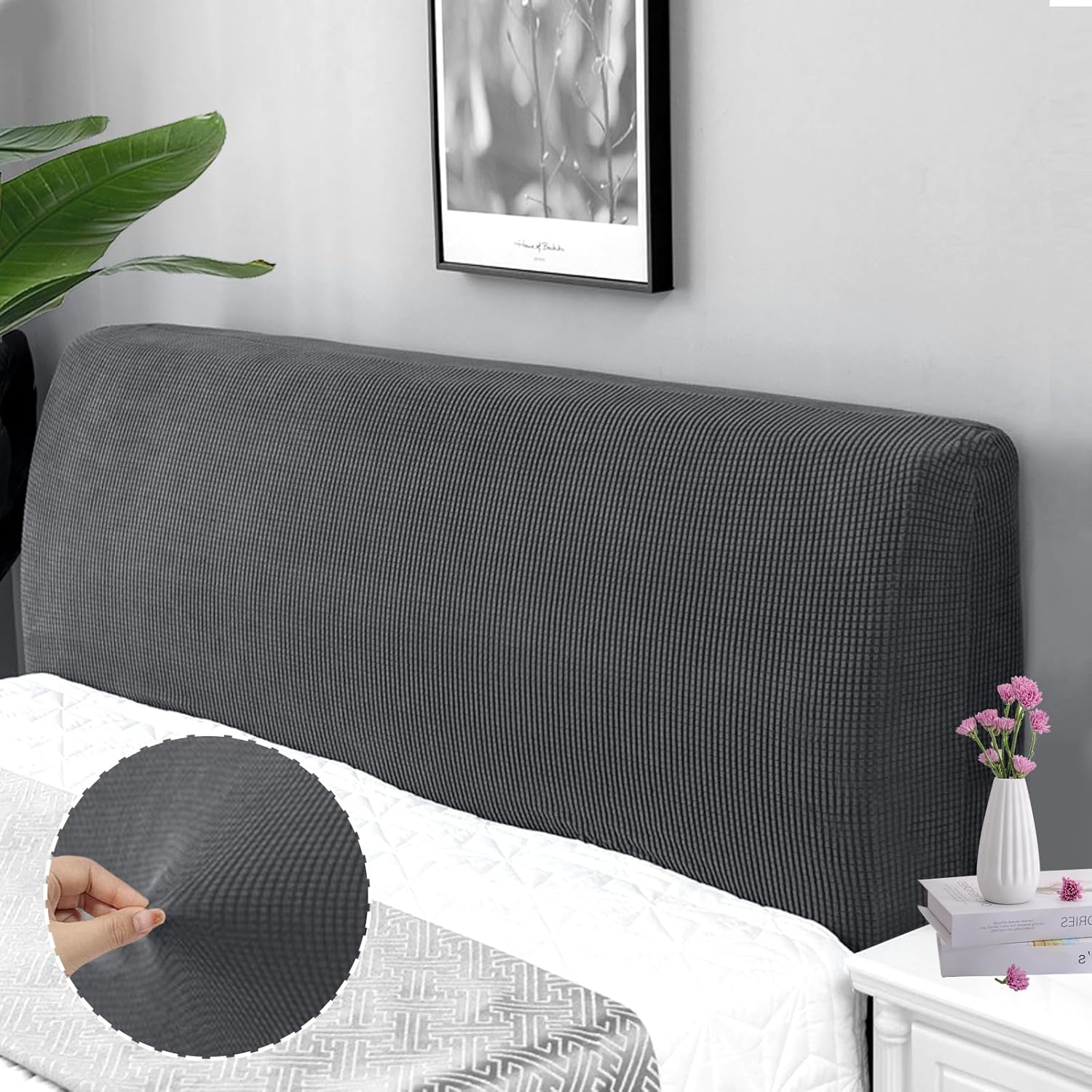 Rainmae Bed Headboard Covers Slipcover,Stretch Bed Headboard Covers