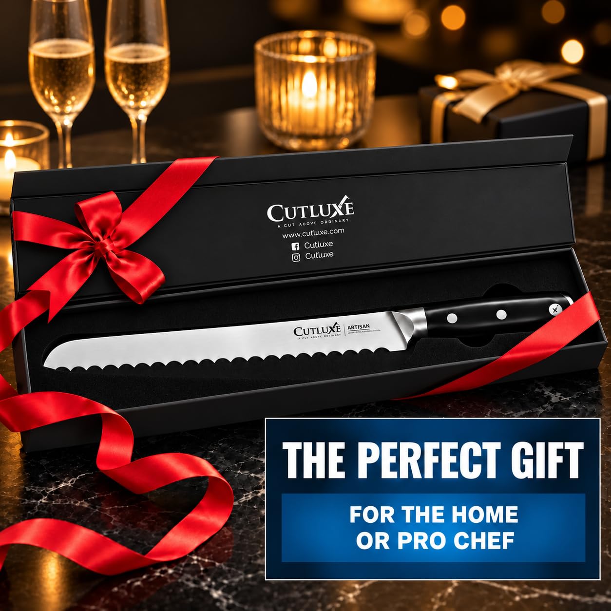 Cutluxe Bread Knife - 10" Serrated -10