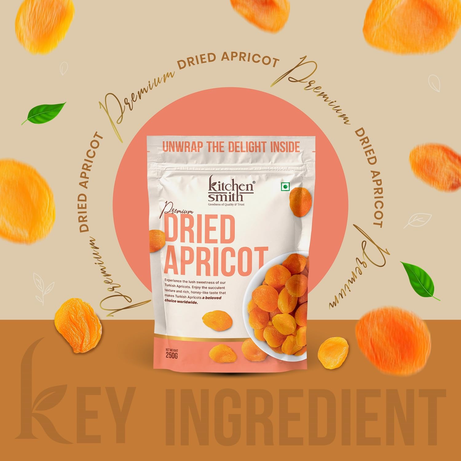 KitchenSmith Dried Apricot - Pack of 2 (250gm Each) | Exotics Apricots Dry Fruits, Dry Apricot, Seedless Apricots & Jardalu | Naturally Sourced, No Added Sugar, Rich In Vitamins & Juicy - Image 3 thumbnail