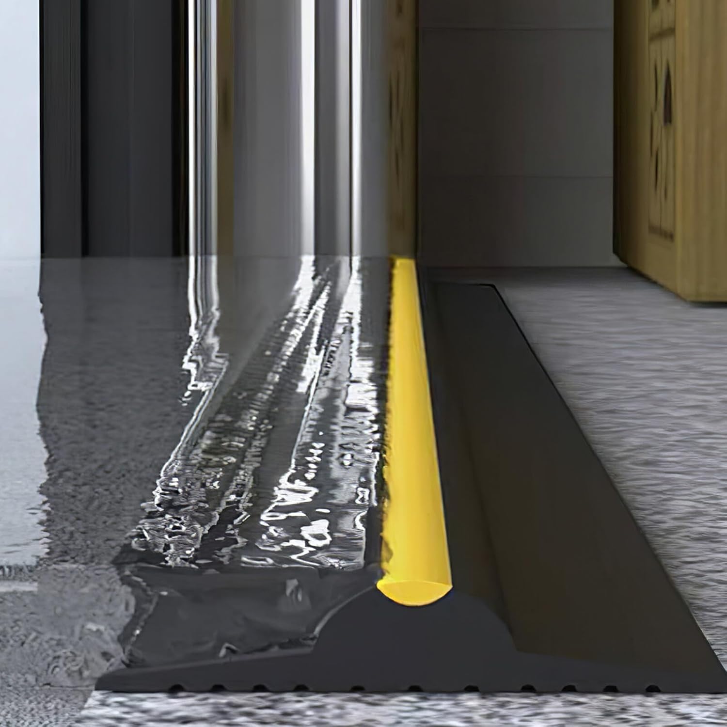 Garage Door Threshold Seal Waterproof Rubber Weatherproofing for Exterior Doors 3-Meter Garage Floor Seal Weather Resistant Draft Stopper