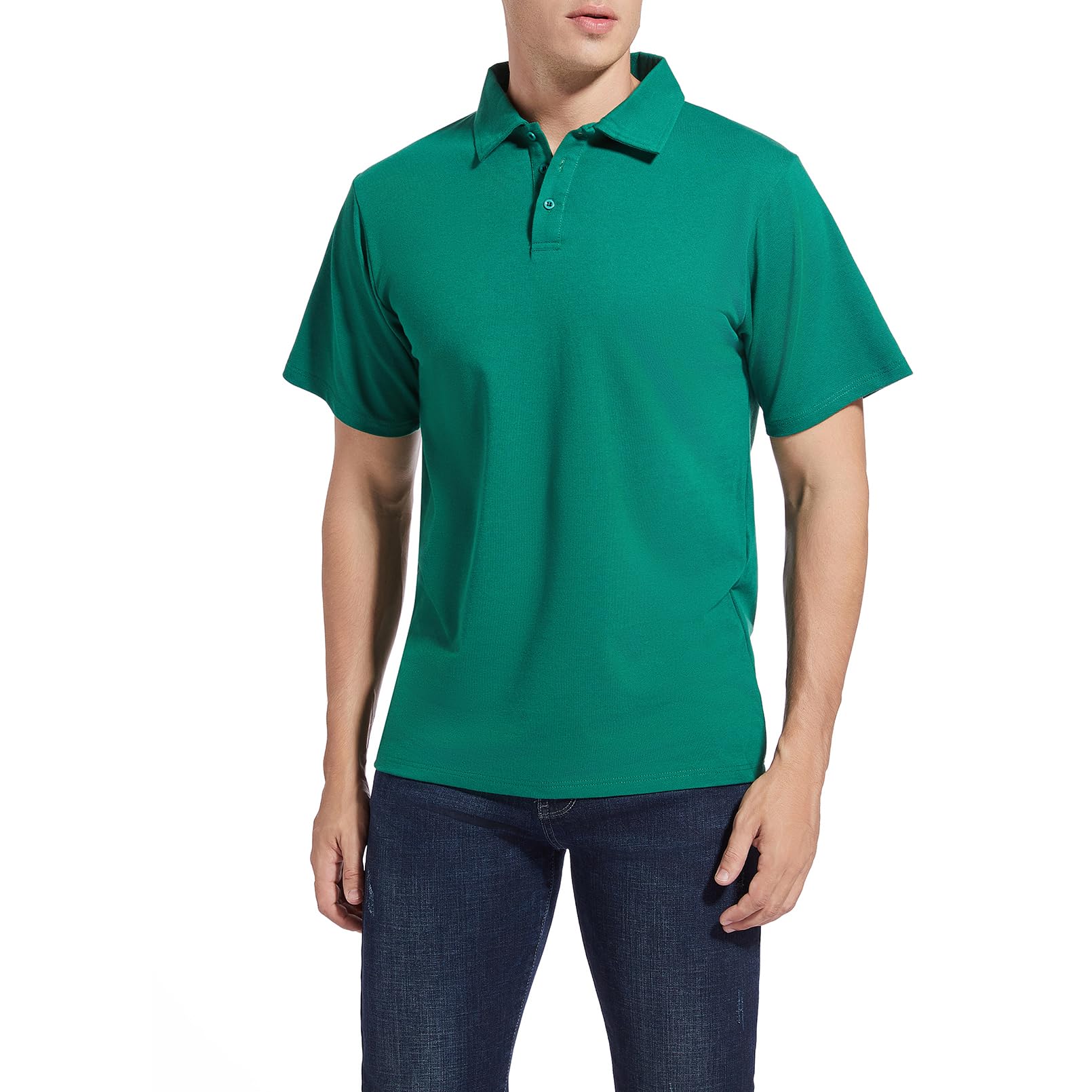 YIDATIKERMen's Golf Polo Shirts,Casual Regular Fit Dry Fit Short Sleeve Moisture Wicking Collared T-Shirt