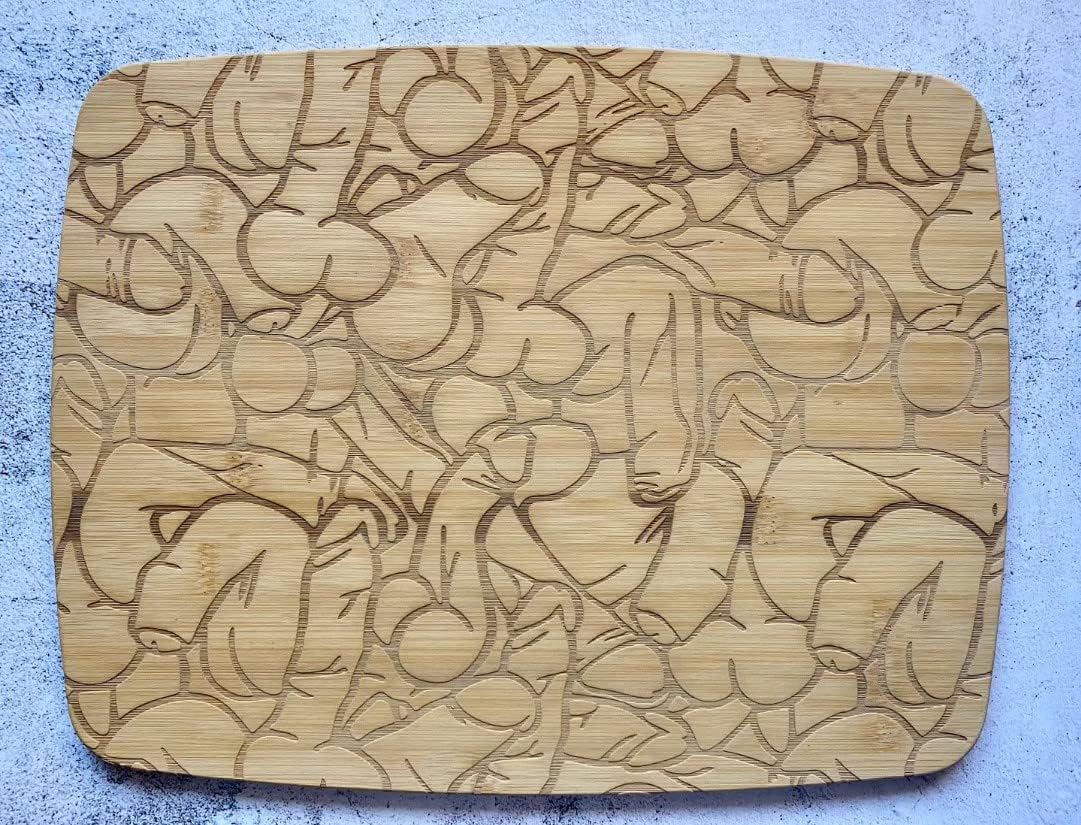 11" x 14" Cockcuterie Bamboo Cutting Board, Penis Engraved Cutting Board, Custom Cutting Board, Party Board, Gift Idea
