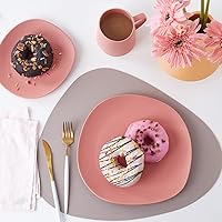 Vista 42 de Stone lain Delilah - Juego de platos llanos de 6 piezas, porcelana, naranja pastel