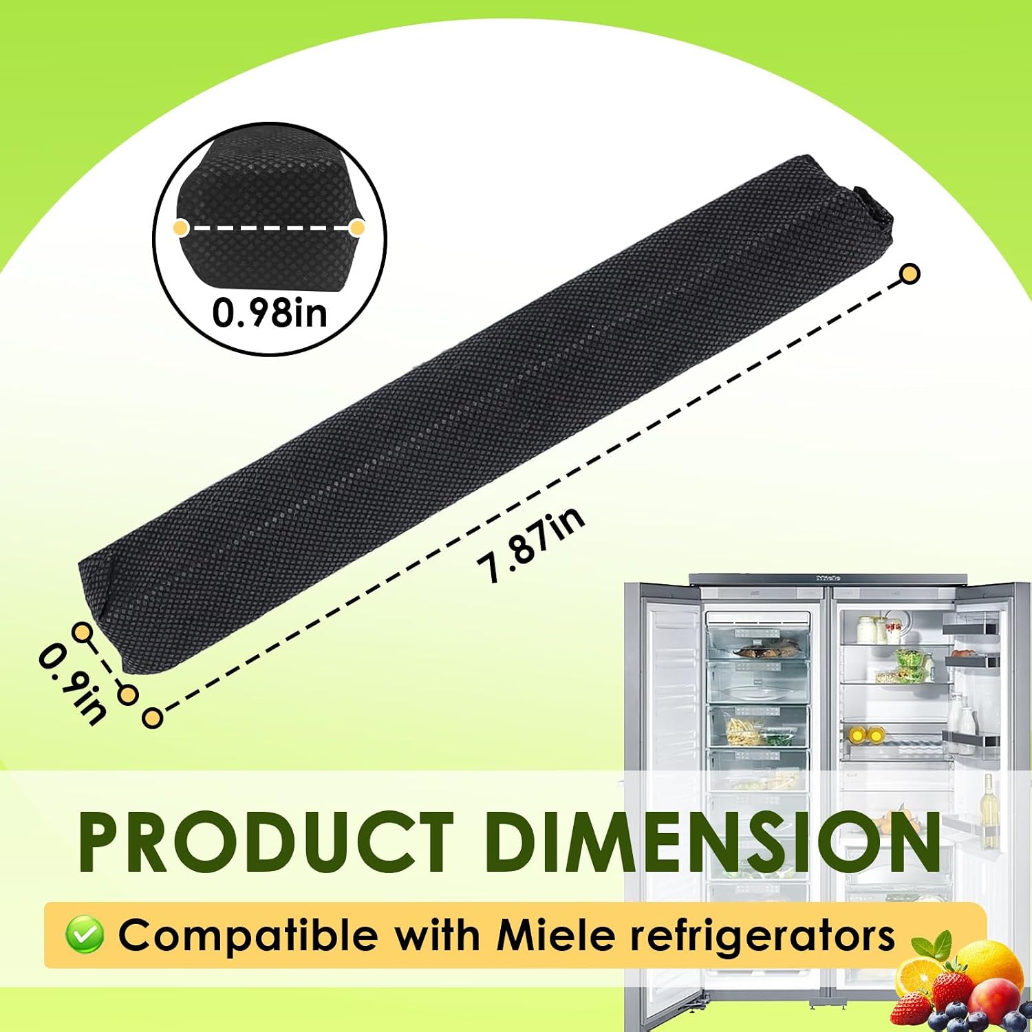 4PCS 7236280 Active Air-Clean Filter Compatible with Miele Refrigerator