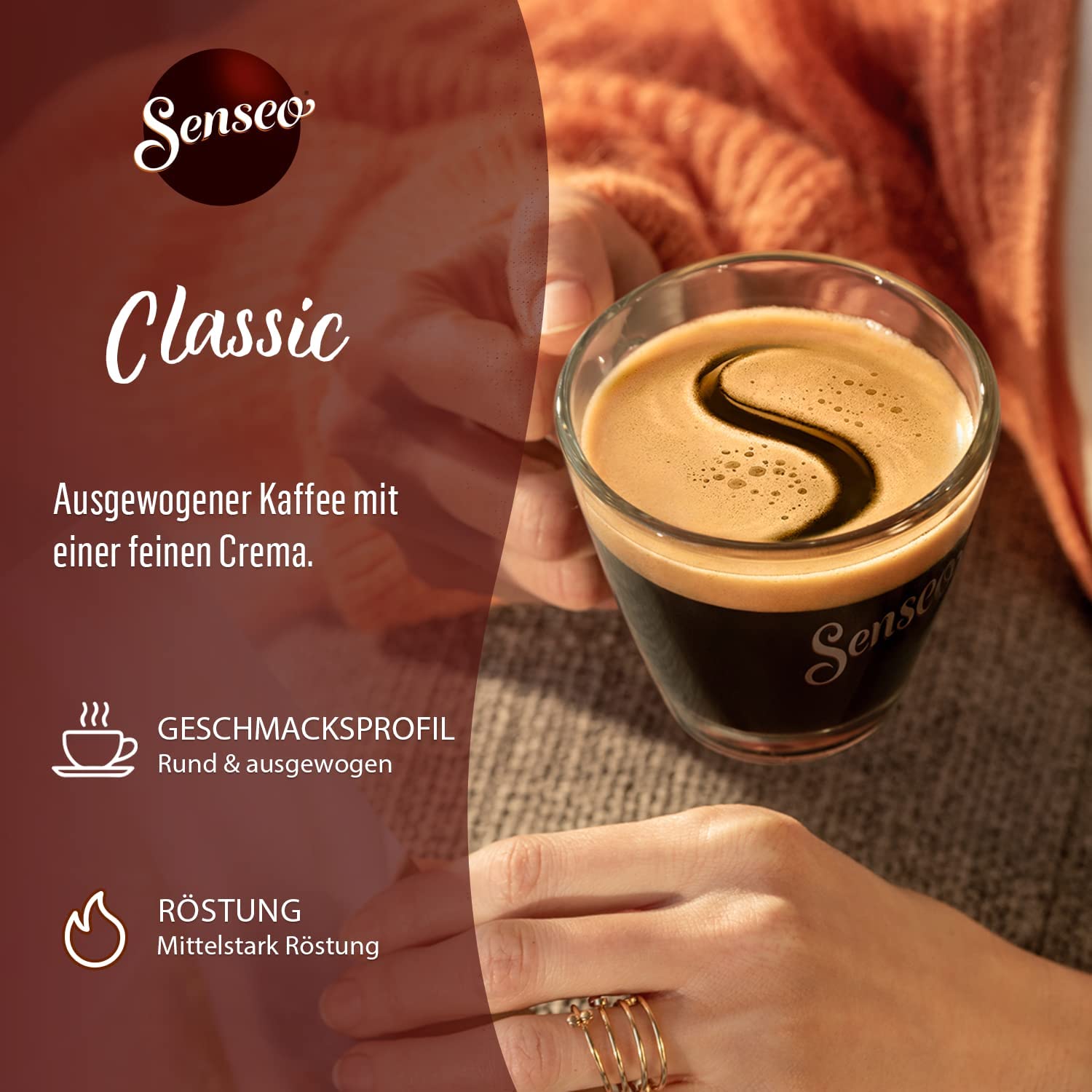Senseo Pads Classic, Megapack XXL, 480 Getränke, 10 x 48 Kaffeepads (Packung mit 10)