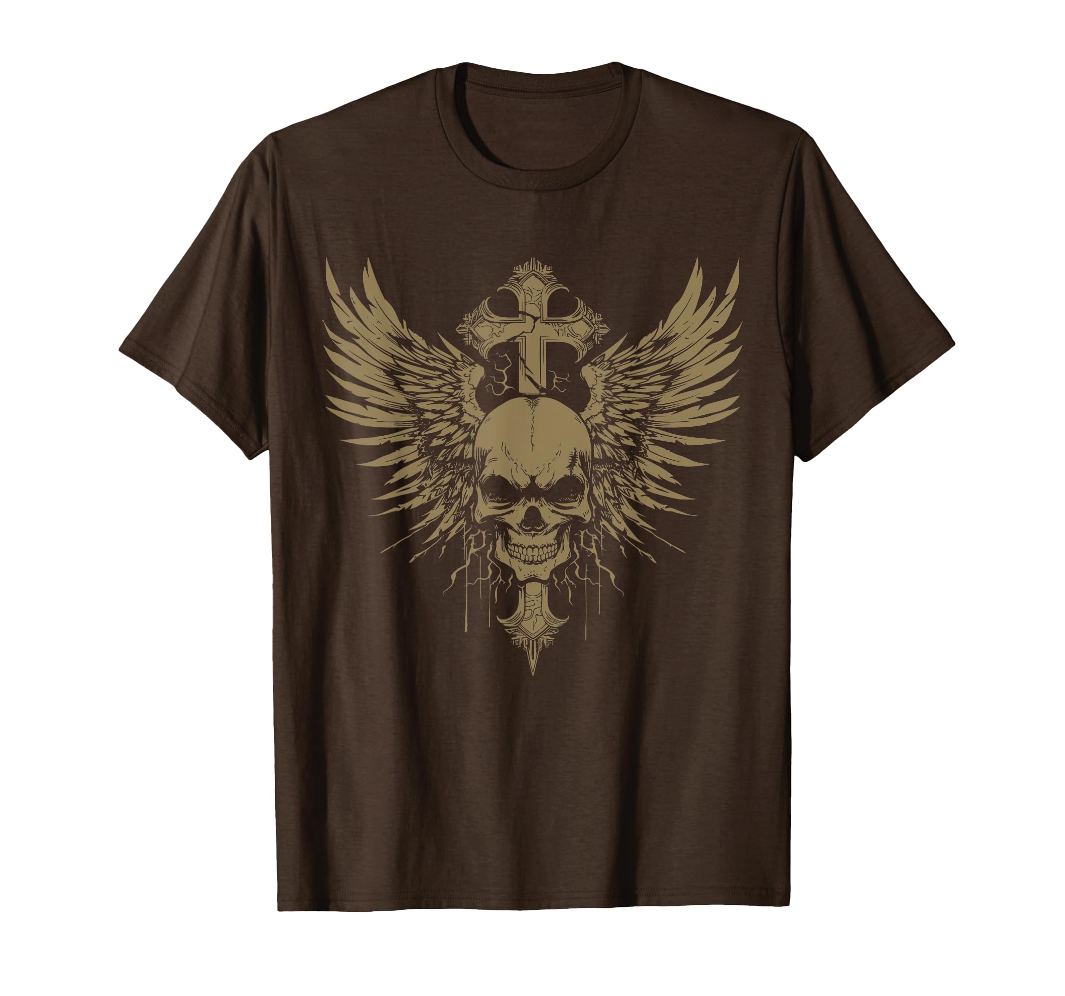 Goth Skull Cross Gothic Grunge T-Shirt