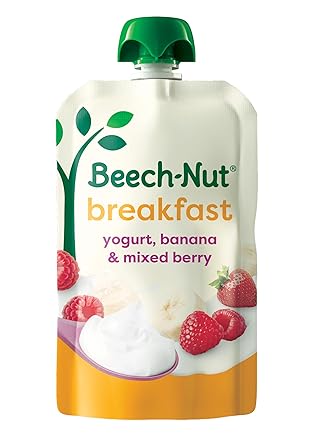 Beech-Nut Breakfast Stage 4 Toddler Food, Yogurt Banana & Mixed Berry, 3.5 oz Pouch