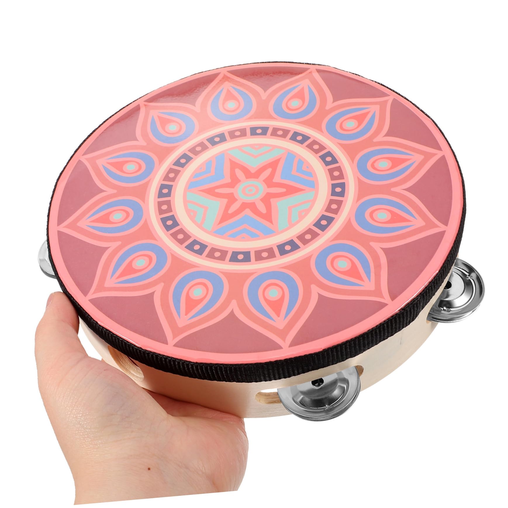 ibasenice 5piezas Tambourine De Madera De Instrumento De Percusión Para Adultos Para Danza y Entretenimiento Portátil y Ligero Fácil De Usar y Aprender
