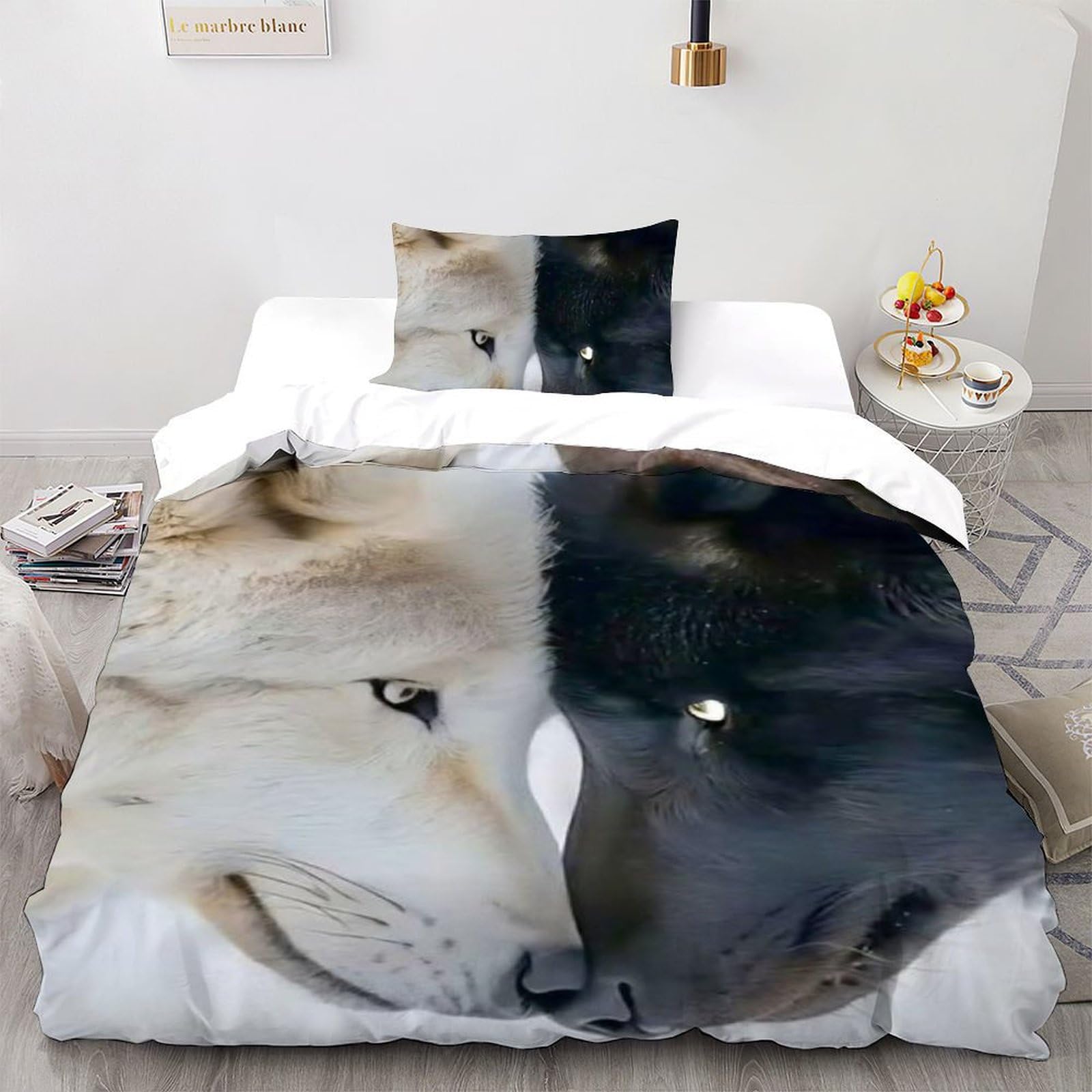 Housse de couette imprimé 3D pour la décoration de la chambre de fille en microfibre