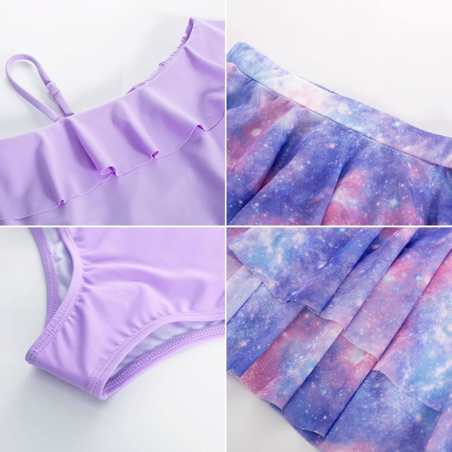 GRACE KARIN Girls Swimsuit with Skirt One Piece Bathing Suit Swimwear 6-14Y - Image 7