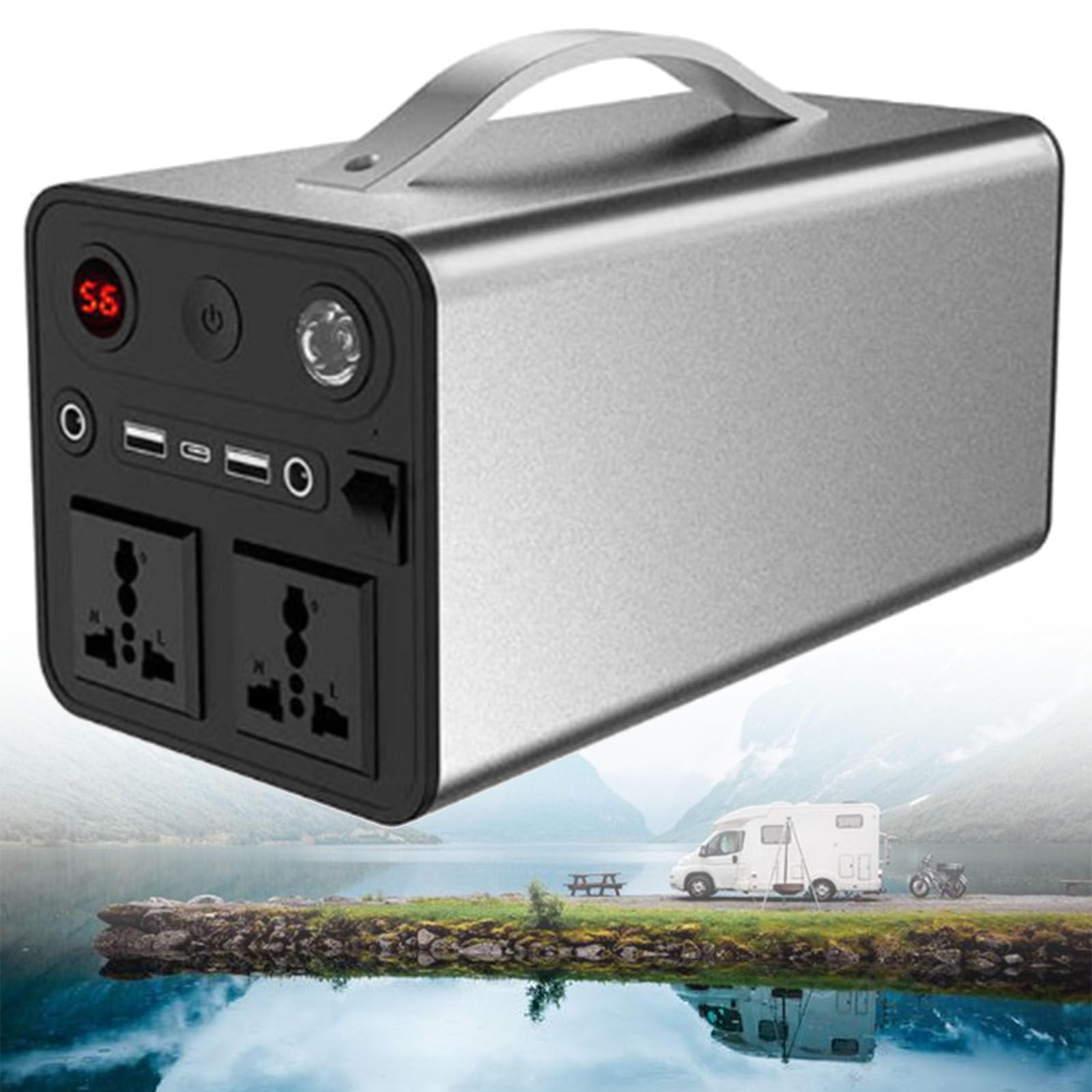 Generatore di Emergenza, Stazione di Alimentazione Mobile, Stazione di Alimentazione Portatile di Grande capacità da 300 W e 90000 mAh per Campeggio, Viaggi in Camper