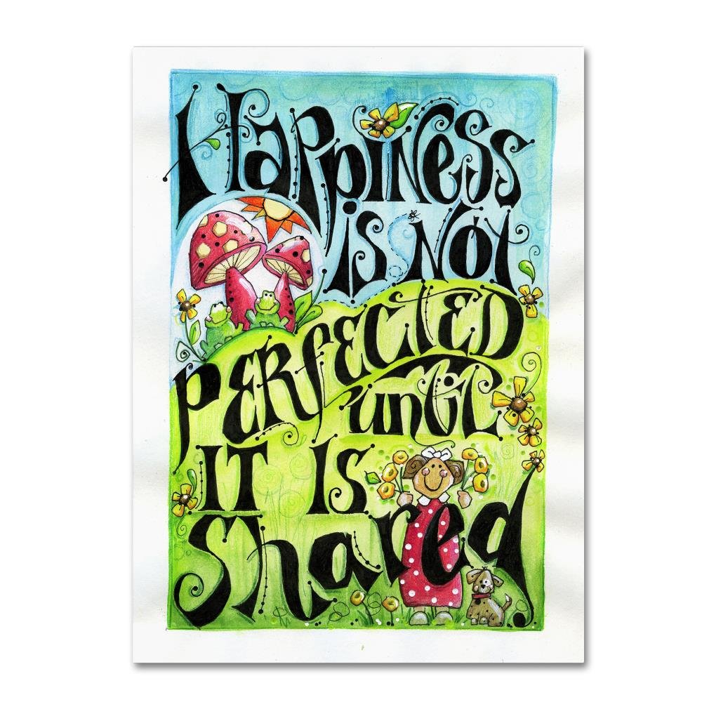 Share Happiness by Maureen Lisa Costello, 18x24-Inch Canvas Wall Art