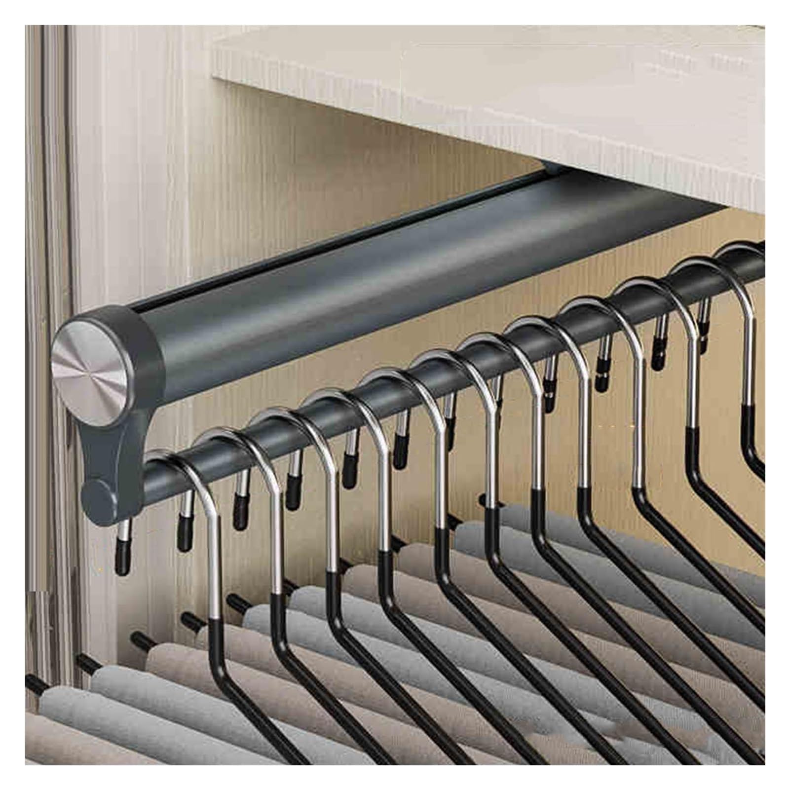 IUokLU Pull Out Trousers Rack,Closet Organizer Rack,Extendable Trouser Hanger,for Wardrobe Clothing Storage,Loading Capacity 25 Kg(2-34.5cm)