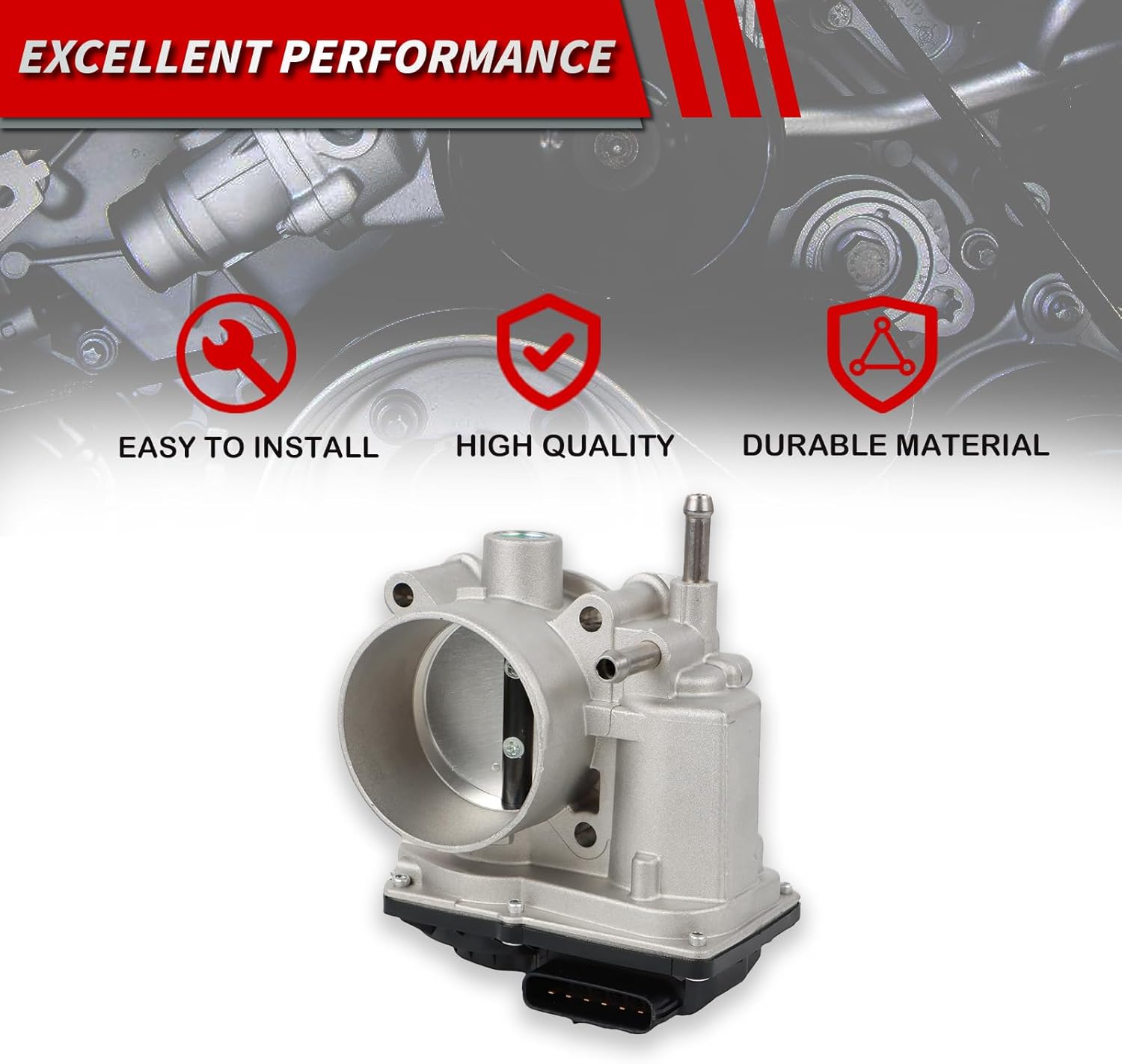 161199SE0A Electronic Throttle Body Fuel Injection Throttle Body Fits for Nissan 2013-2019 Sentra 1.8L, Fits for 2007-2011 Tiida 1.8L, Replace OE 161199SE0A 16119ET00A 16119ET00B