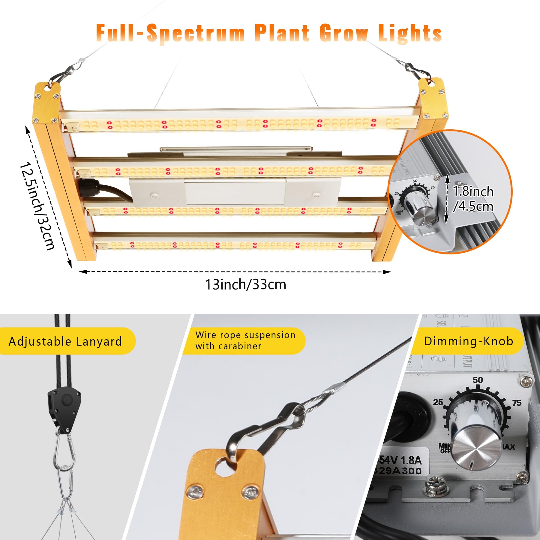Lampada Per Piante VAYALT 1200W LED – Luce A Spettro Completo Per Coltivazione Indoor, Tenda Grow, Semi, Fiori E Ortaggi, Risparmio Energetico!