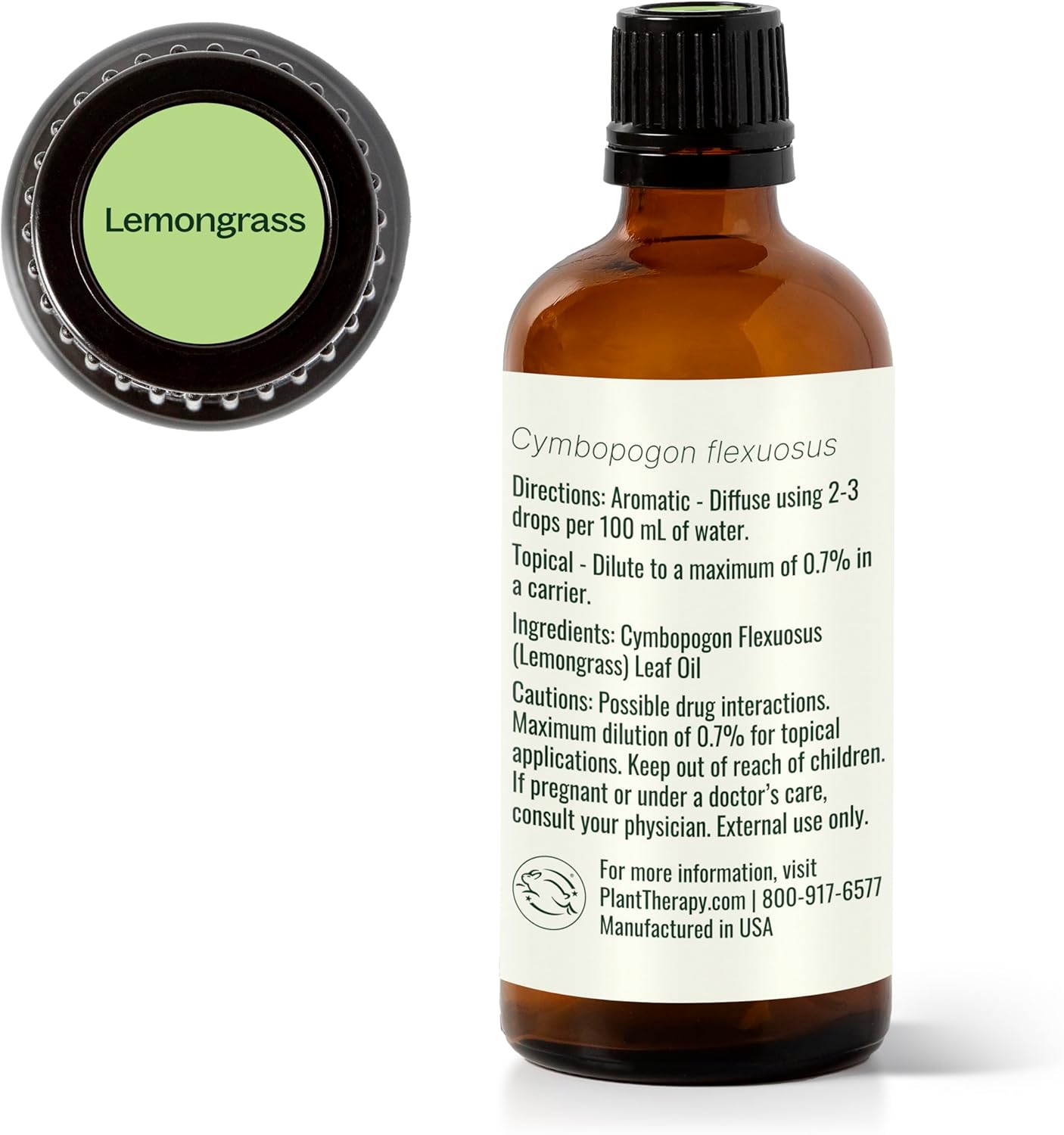 Plant Therapy Lemongrass Essential Oil 100 mL (3.3 oz), 100% Pure, Undiluted, Aromatherapy, Deodorizing, and Immune Support - Image 8