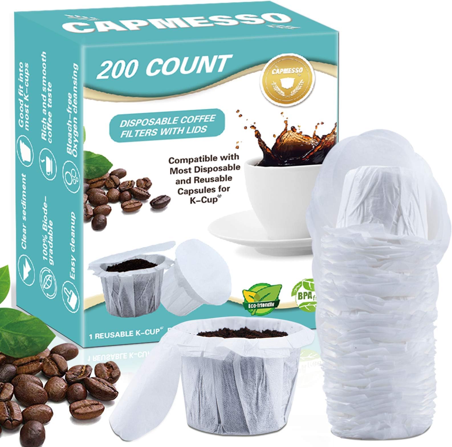 200 PCS White Paper Filters