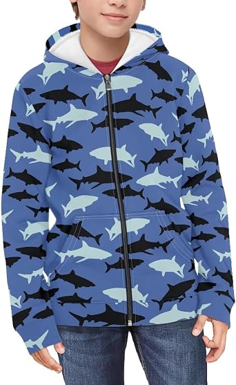 Cozeyat Kids Softy Hoodie Zip Up for Boys Girls,Long Sleeves Sweatshirts Coat with Pocket,Size S-XL