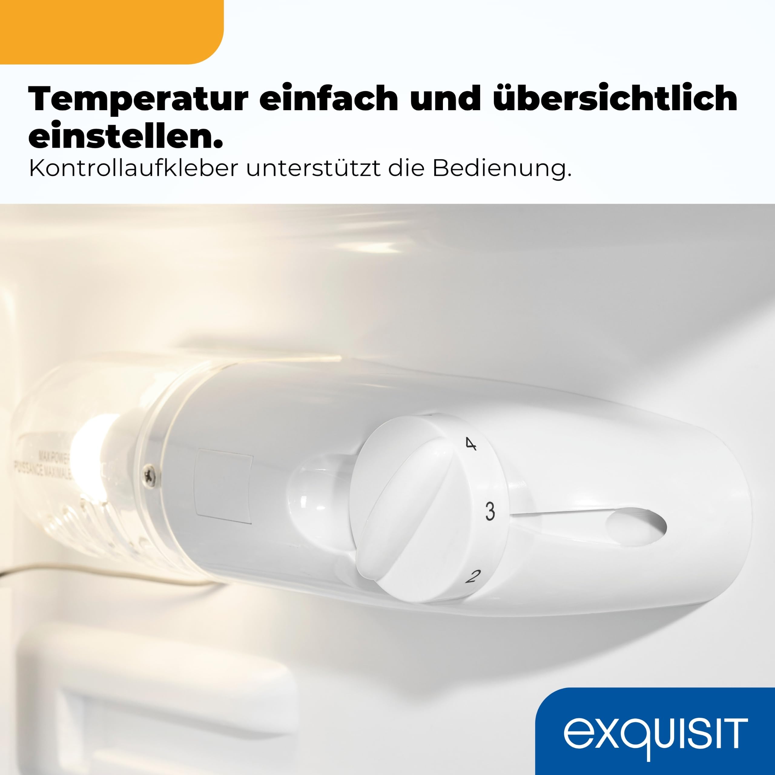 Exquisit Vollraumkühlschrank KS585-V-091E 76 l Energieeffizienzklasse E 41 dB(A) LED-Innenbeleuchtung schwarz
