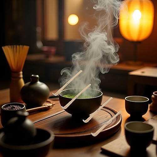 Miniatura 9 de 4 cucharadas de bambú de matcha, cuchara de bambú para matcha japonés, Chashaku, cuchara de té verde enganchada, utensilios de ceremonia de té para