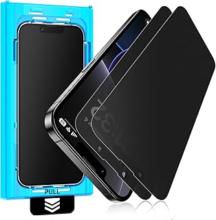 Mothca 2 Pack Matte Privacy Screen Protector for iPhone 16e / iPhone 14/ iPhone 13/ iPhone 13 Pro 6.1-inch [Auto Fit Box Dust-Free] Anti Spy Anti-Glare Anti-Fingerprint Full Coverage Tempered Glass