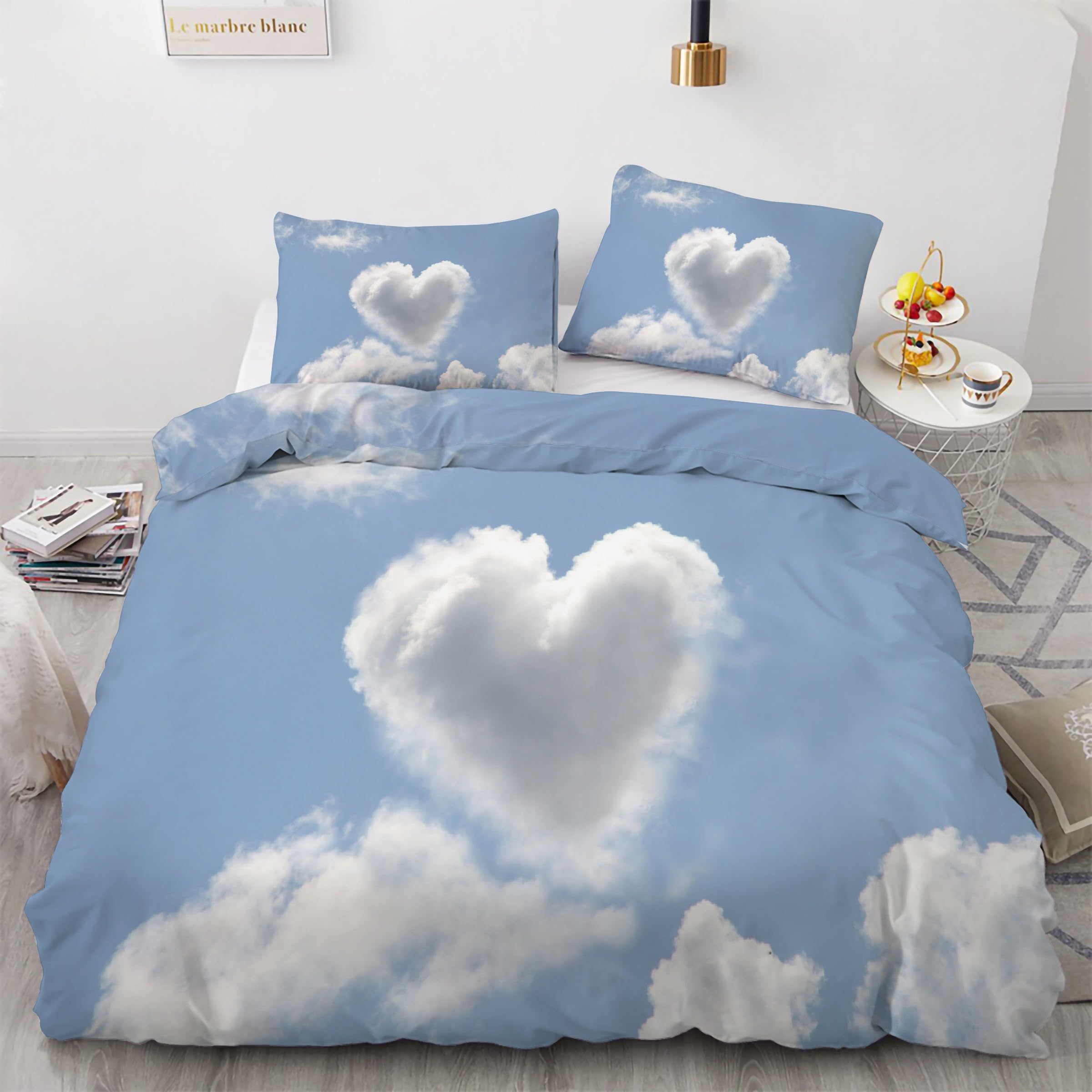 Parure de lit 90x190 microfibre douce finition haut de gamme avec fermeture éclair