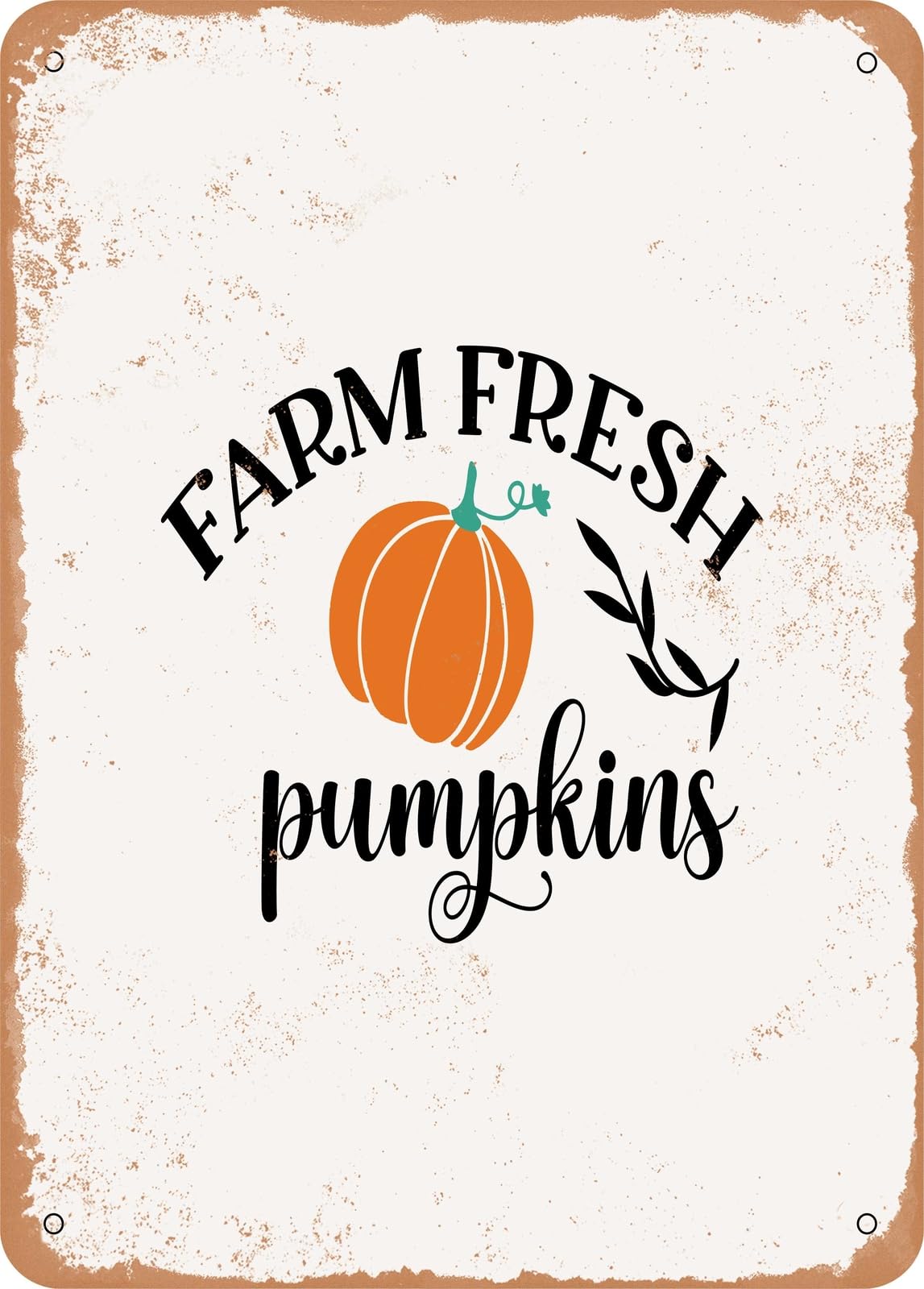 Miaomansenstore Metal Sign - Farm Fresh Pumpkins - 7 - Vintage Look Home Decor