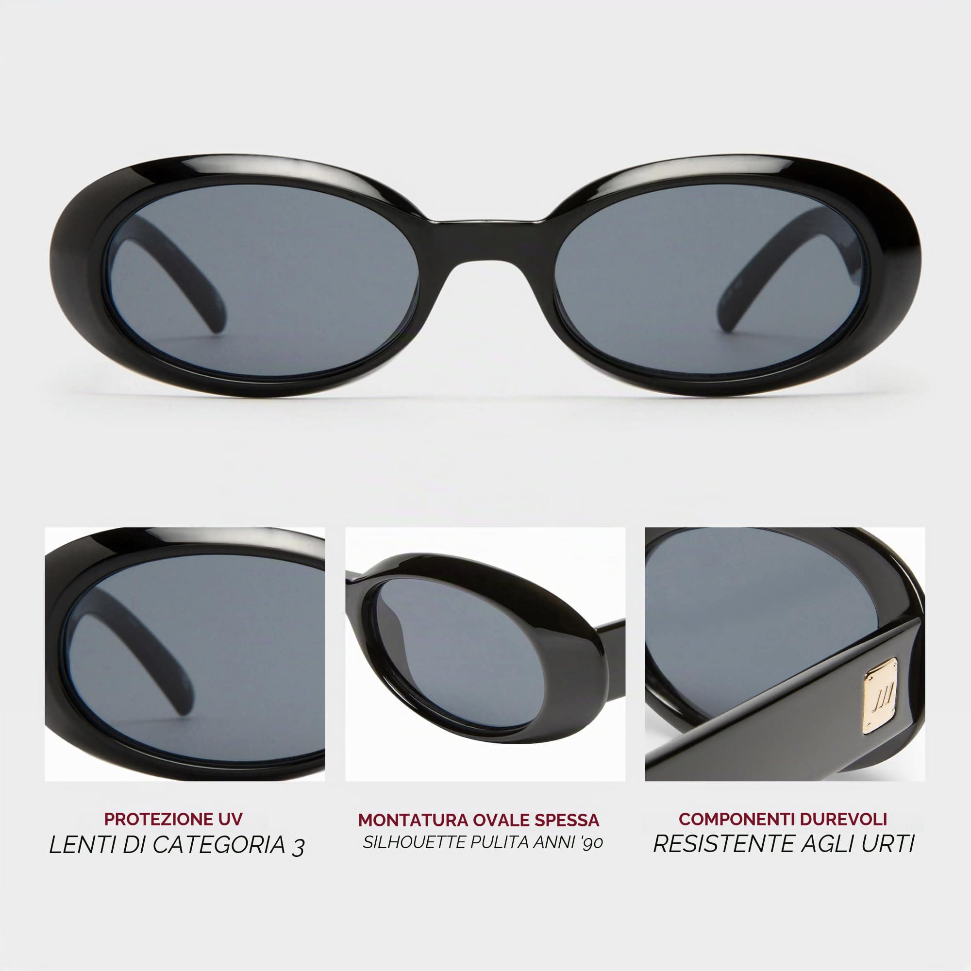 Le Specs WORK IT! Occhiali da sole da donna, forma ovale con alta protezione UV