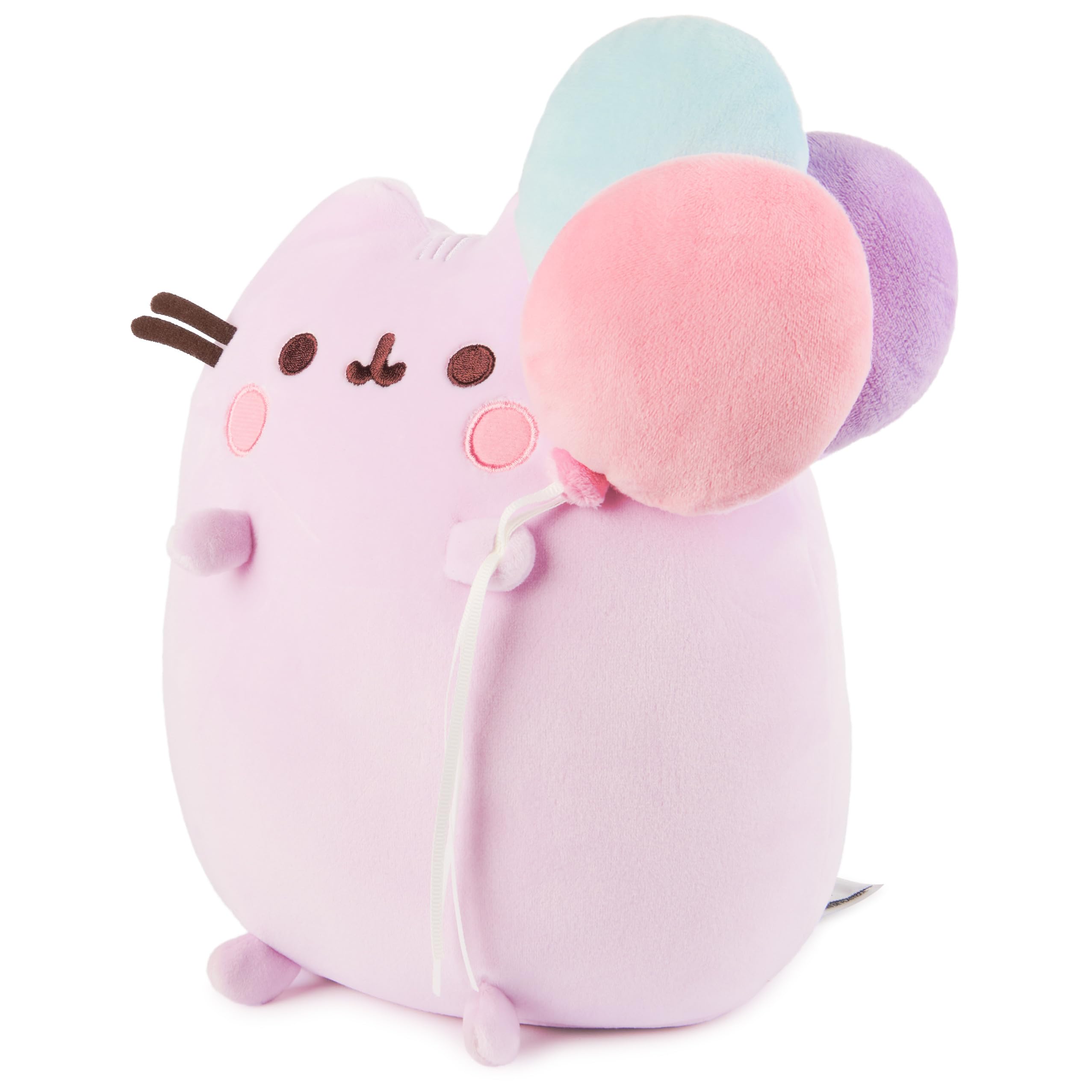 GUND Pusheen 15th Anniversary Squisheen Plush, Squishy Toy, Collectible Plush, Cat Stuffed Animal for Ages 8 and Up, Pink, 9.5”