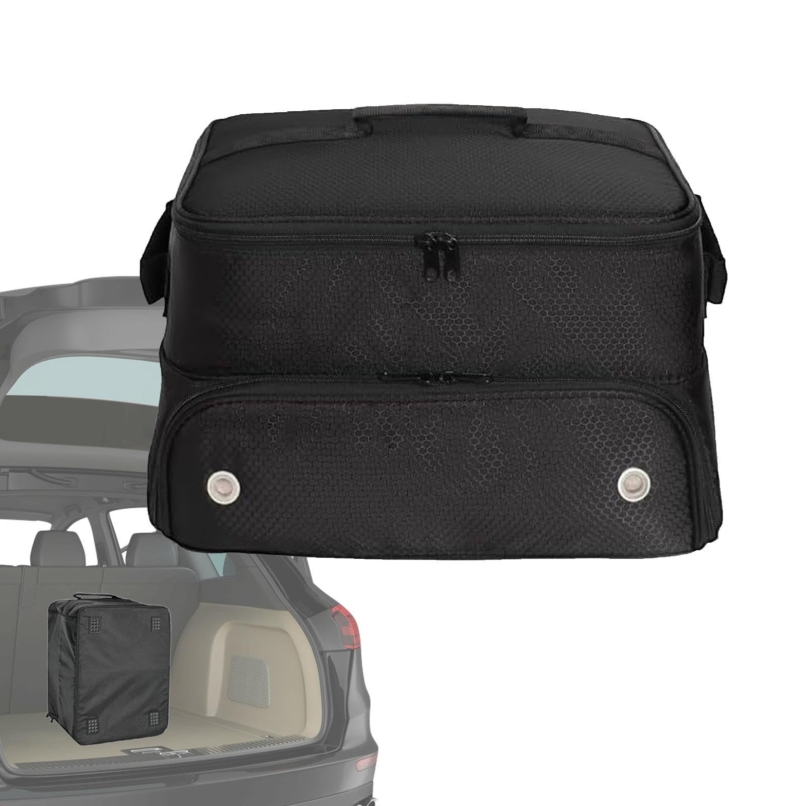 Organisateur de Coffre de Golf et Sac de Voyage, Sac de Rangement pour Coffre de Golf - Rangement de Voyage de Golf Pliable à 2 Couches | 2 Compartiments à Chaussures, Coffre résistant à l'eau,