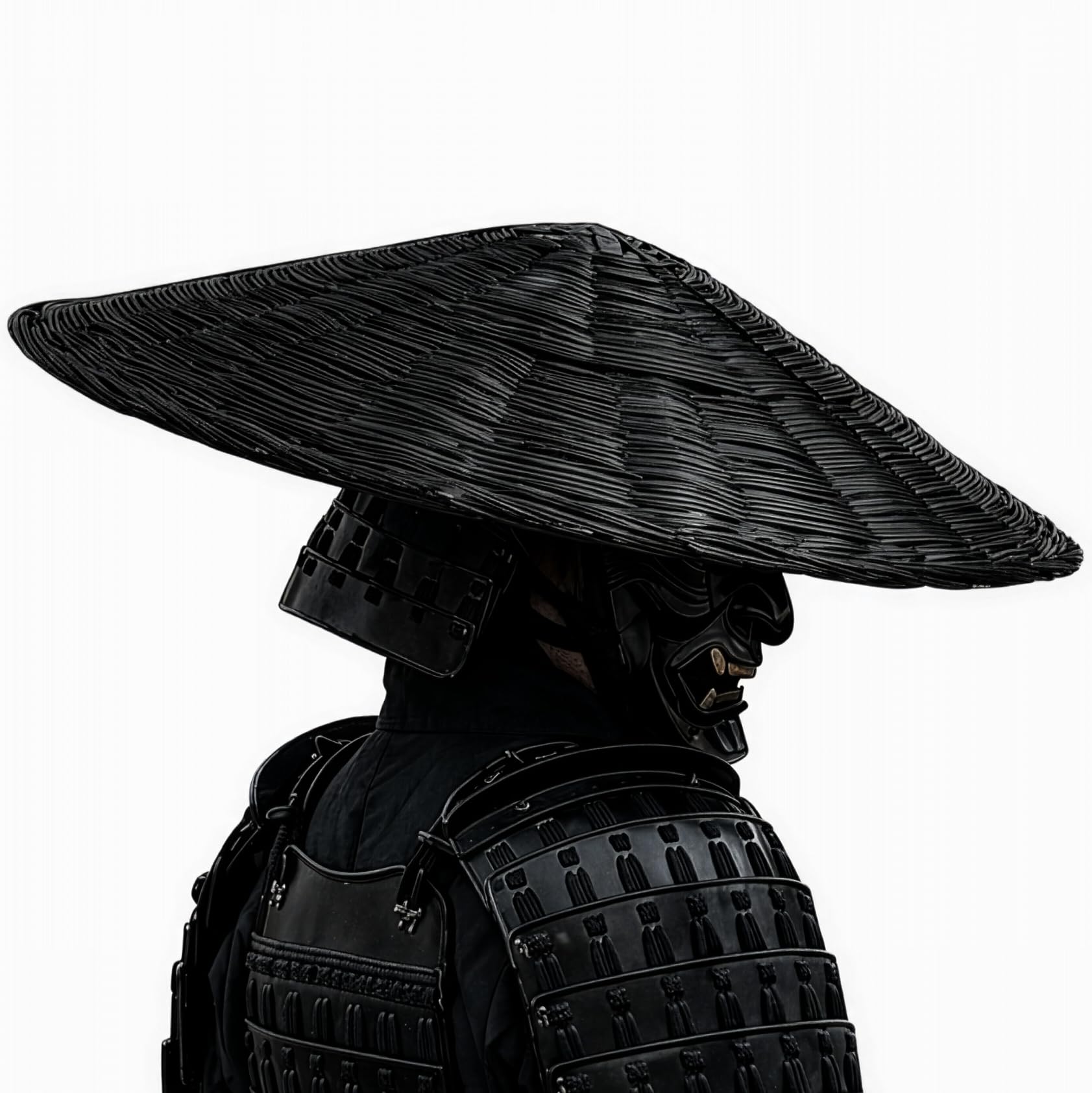 Handgefertigter Bambus-Kasa-Hut, gewebt, konisch, Sonnenhut für Gartenarbeit, Outdoor, oder Samurai, Ronin, Cosplay, leicht, traditionell