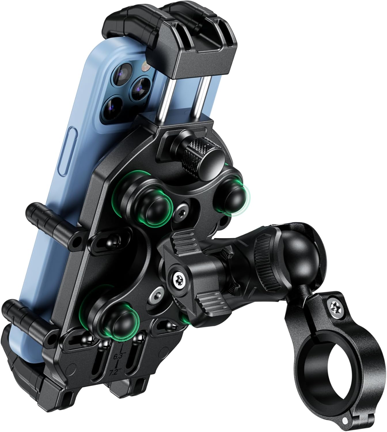 BRCOVAN Anti-Theft Motorcycle Phone Mount Holder with Vibration Dampener