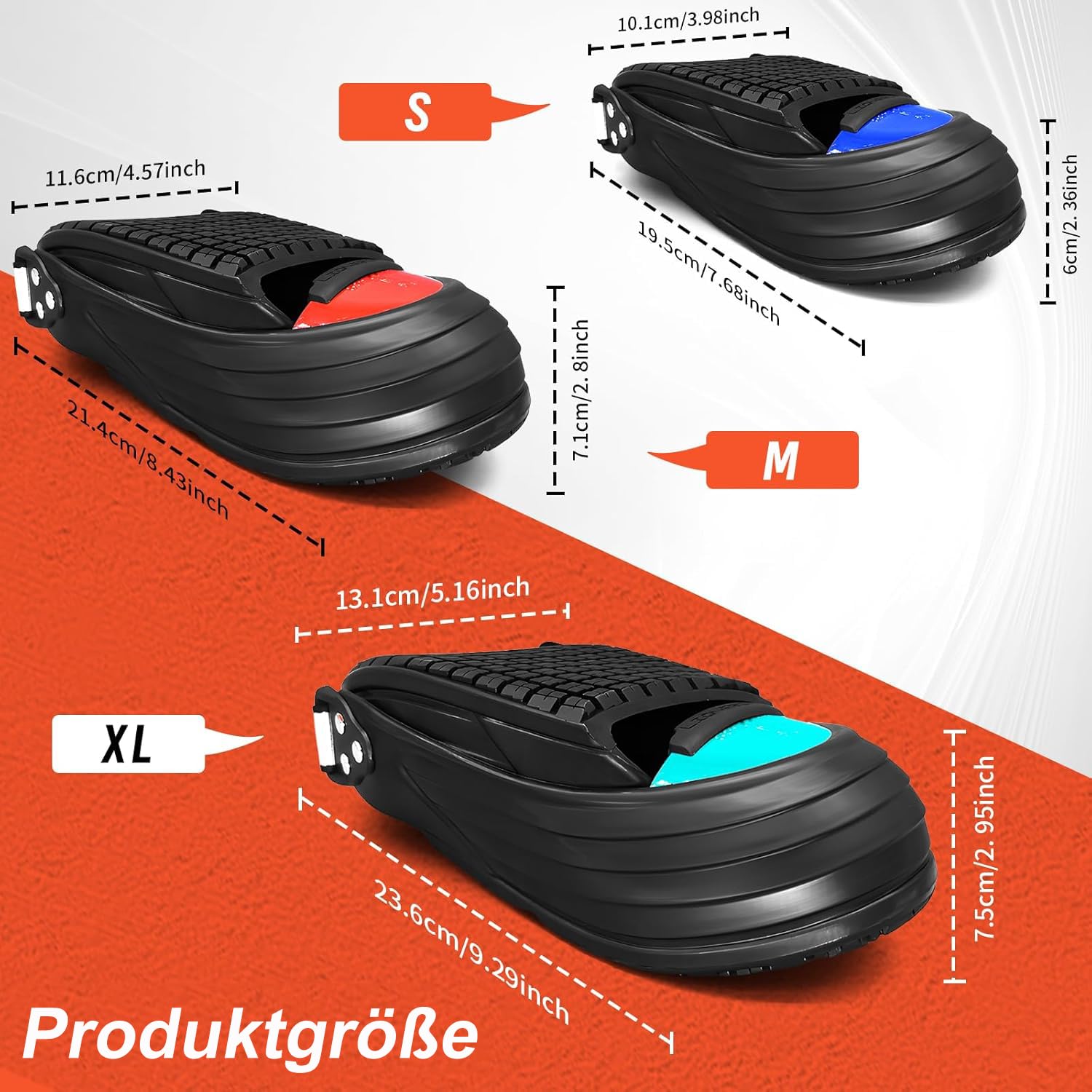 Copriscarpe di sicurezza con protezione per le dita in acciaio: ultraleggero in lega di titanio, antiscivolo, resistente all'olio (FO) e resistente agli acidi/alcali, per lavori industriali. XL (41-44