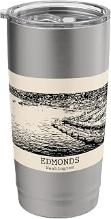Edmonds Washington Vintage Retro Travel Souvenir Stainless Steel Insulated Tumbler
