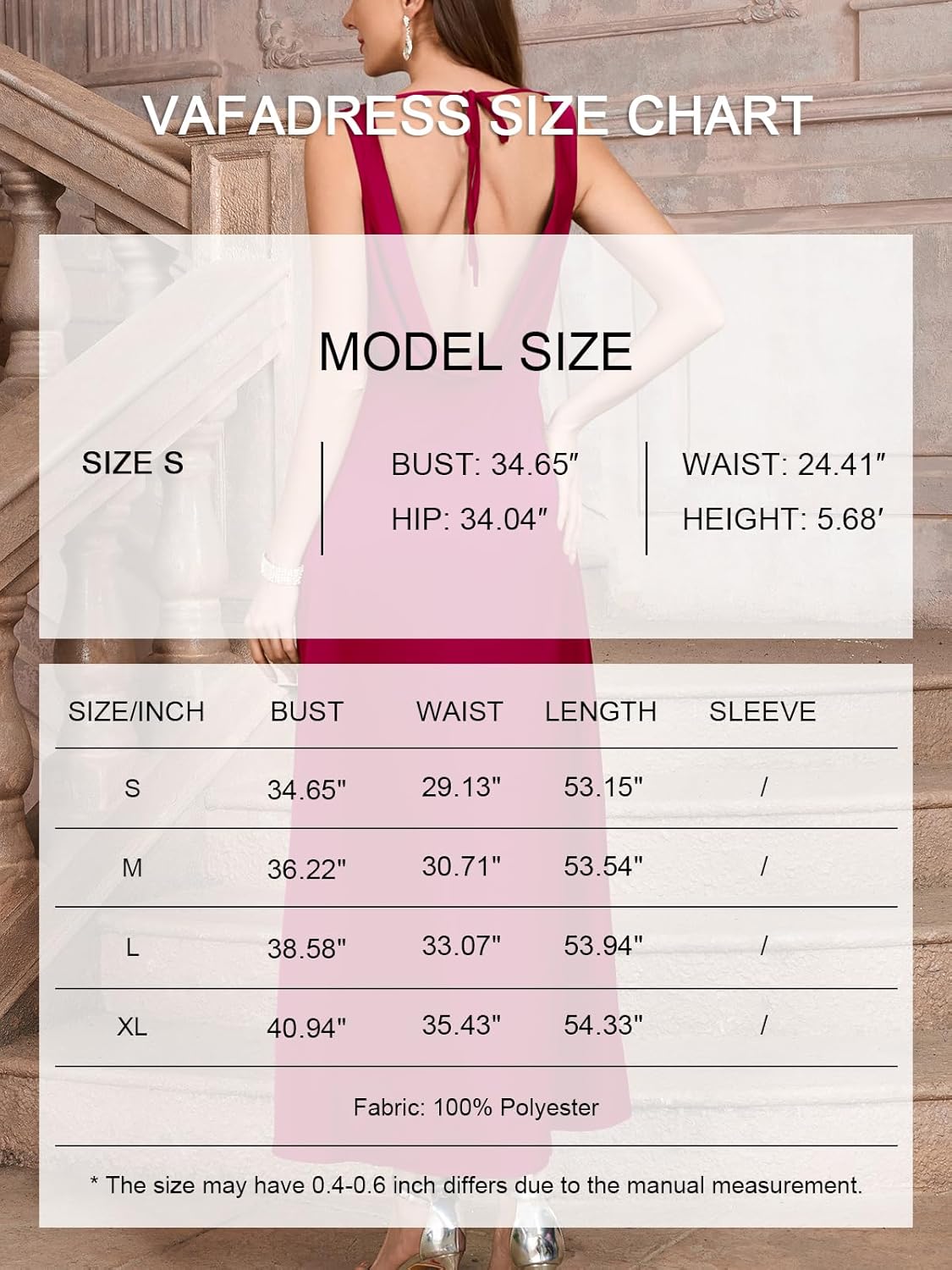 Satin V Neck Sleeveless Tie Backless Cocktail Party Maxi Dress for Women - Image 6