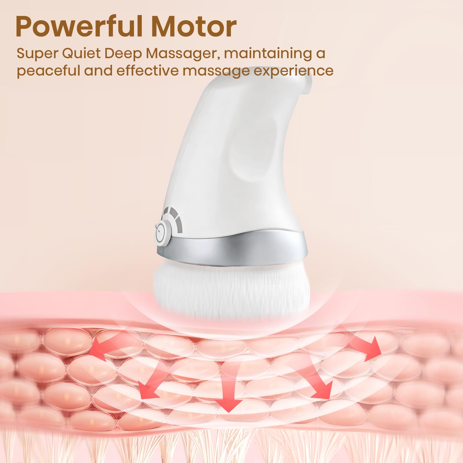 Cotsoco Masseur Anti-Cellulite Électrique avec 6 coussinets lavables doux pour la peau pour l'abdomen, la taille, les fesses, les bras et plus encore, raffermir et lisser la peau grâce au massage