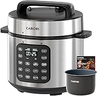 Vista 17 de Olla a Presión Eléctrica 12 en 1 de 1200W de 8Qt, Olla a Presión de Acero Inoxidable, Olla Arrocera de Cocción Lenta Vaporera Saltear, Máquina