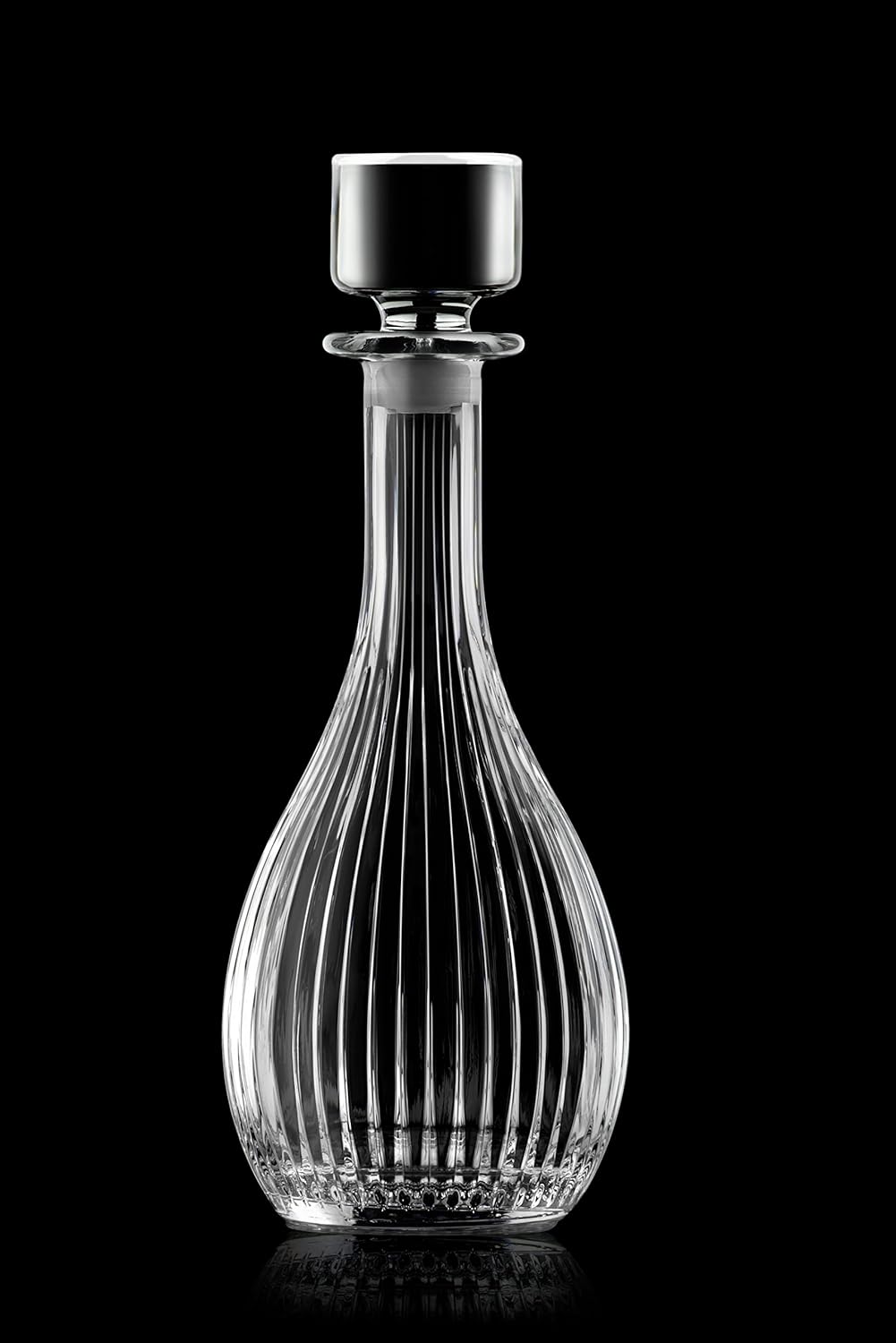 Glass Wine Decanter with Stopper - Carafe - for Red - White - Wine - Crystal Glass 30 Oz. - Made in Europe - by Barski
