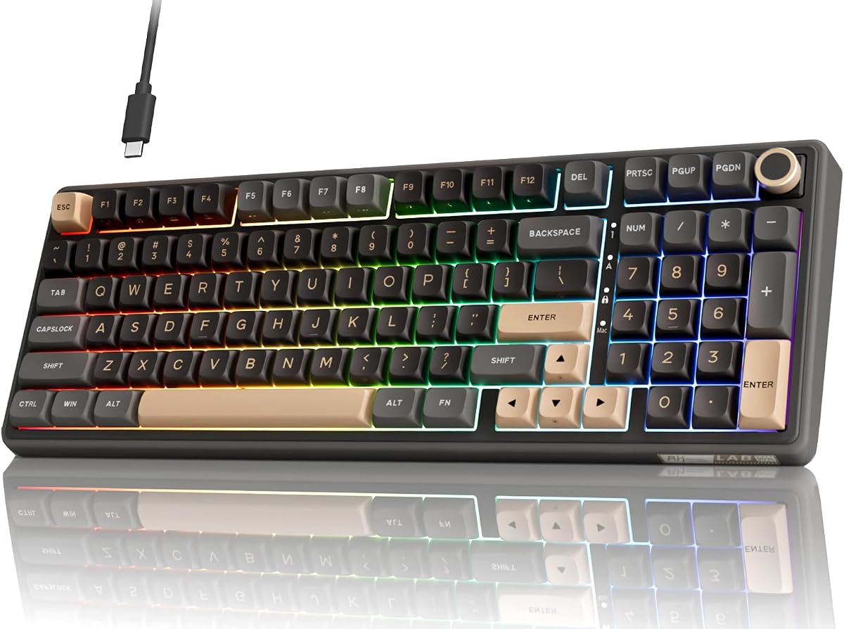 RK ROYAL KLUDGE R98 Pro Wired Mechanical Keyboard