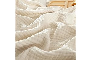 PHF Premium 100% Cotton Muslin Throw Blankets
