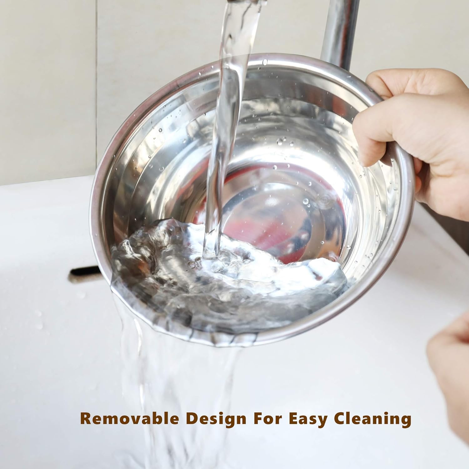 Pet Supplies : Dog Bowls Double Dog Water and Food Bowls Stainless Steel Bowls with Non-Slip Resin Station, Pet Feeder Bowls for Puppy Medium Dogs Cats : 