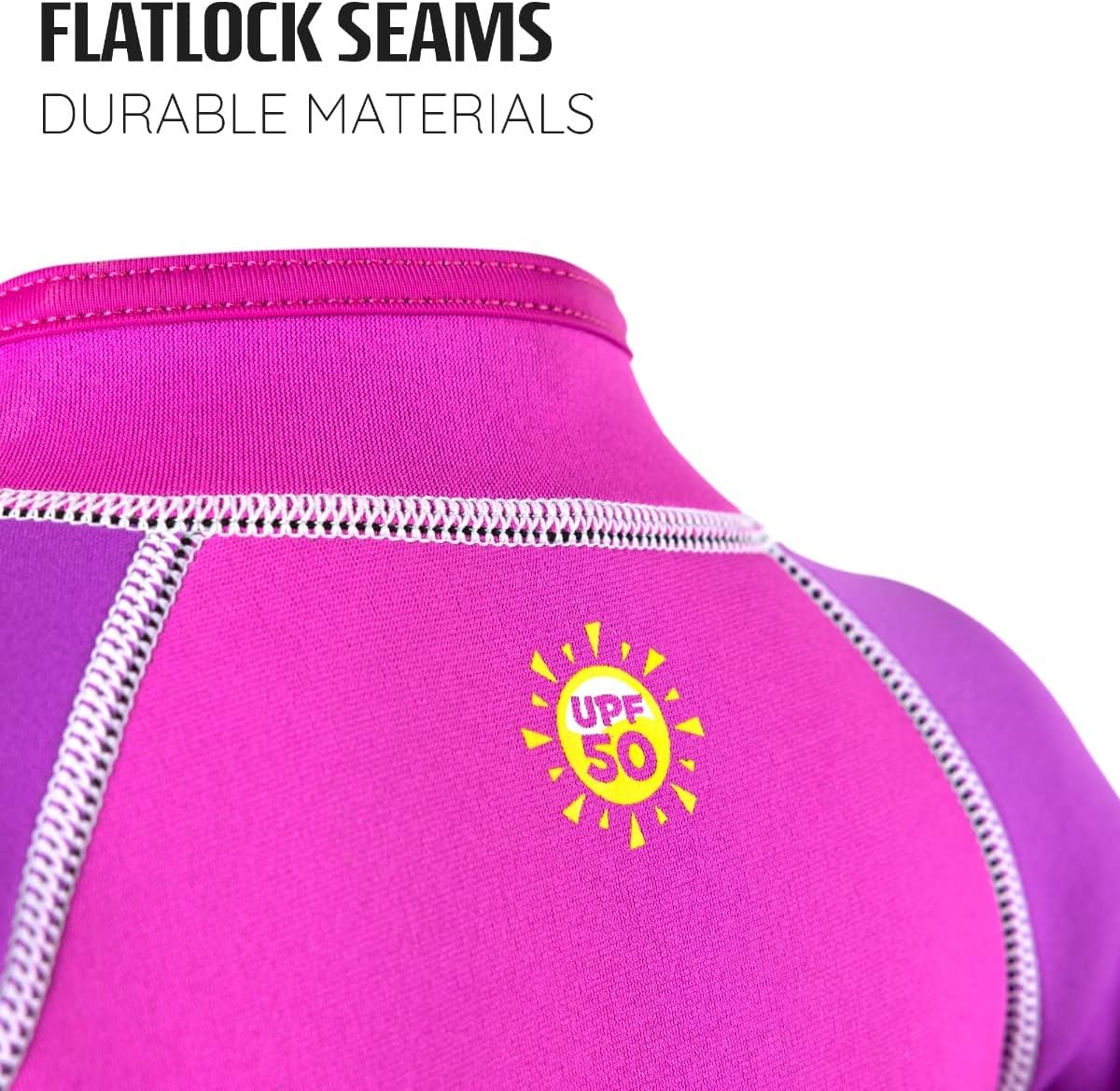 Osprey Girl's Shorty Oyster SPF 50 Plus 3/2mm Wetsuit Pink Rose