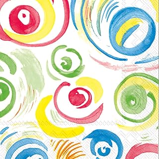 Boston International IHR 3-Ply Paper Napkins, 20-Count Lunch Size, Happy Circles