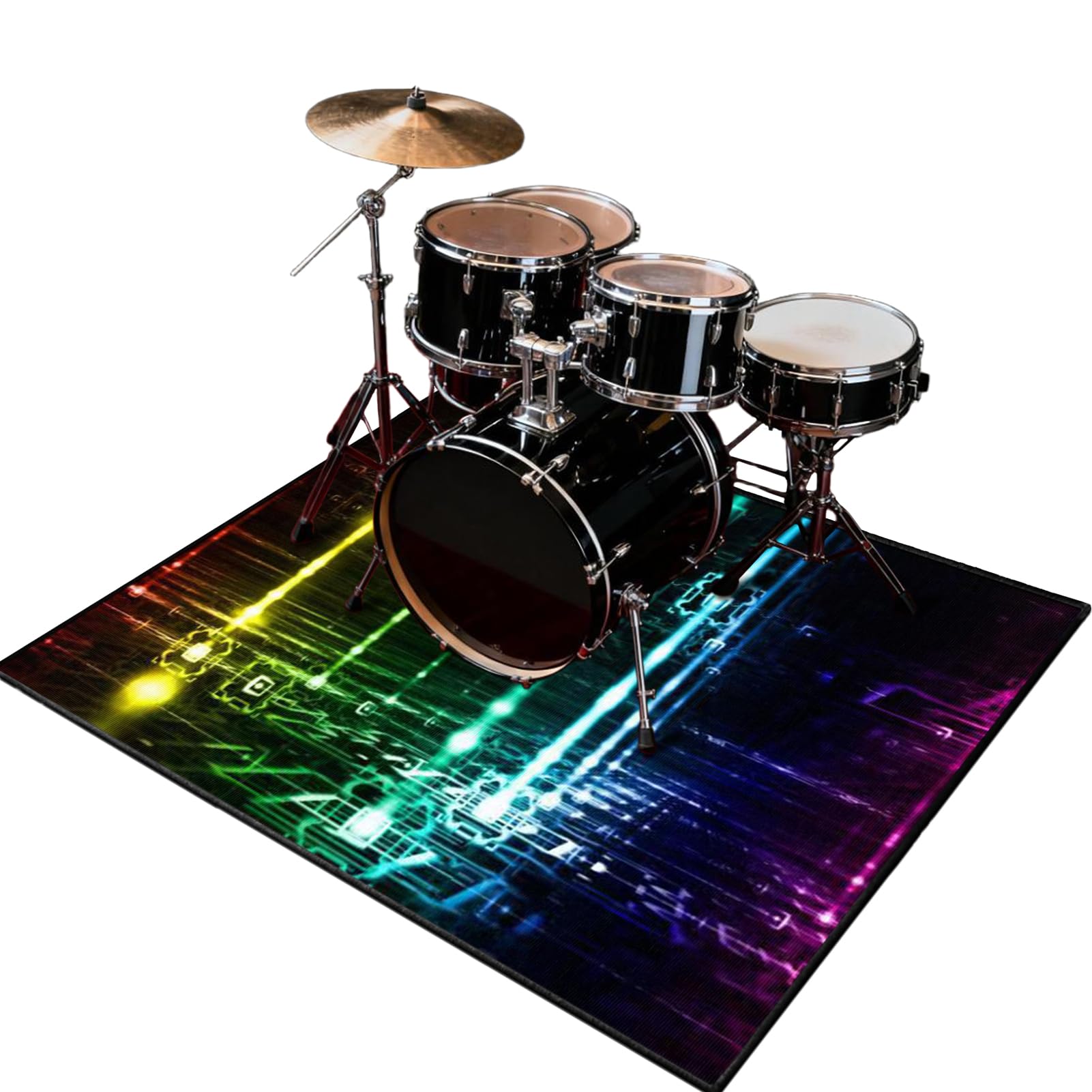 Elektrisches Schlagzeug Teppich 160 x 120 cm Professionelles Schallschutz Trommelmatte, Drum Teppich, Music Carpet Innen und Außen, Trommelteppich für Studio, Wohnung