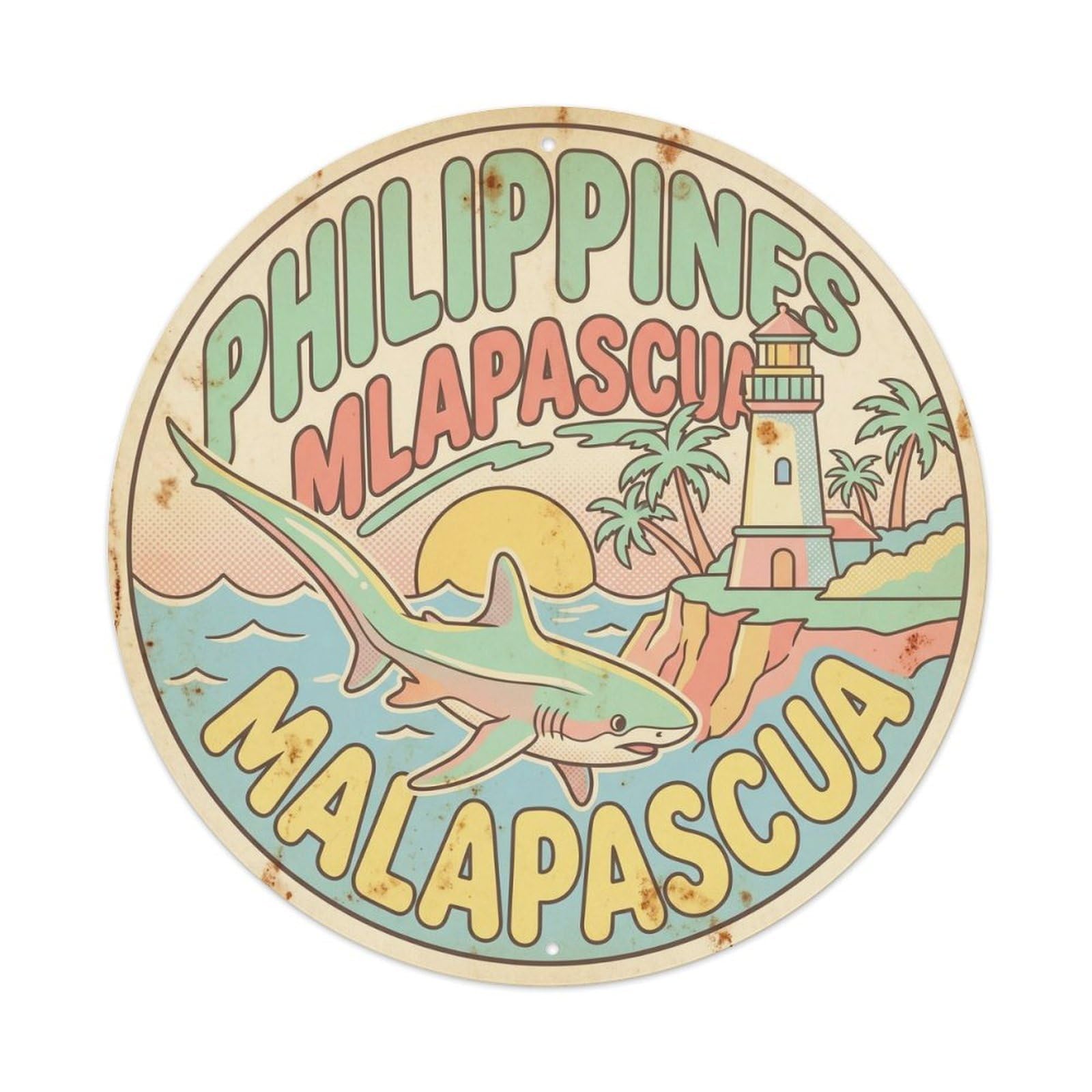 Philippines Malapascua Island Coastal Travel Resort Metal Tin Sign